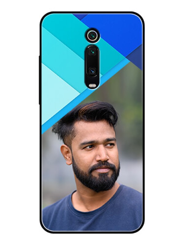 Custom Redmi K20 Custom Glass Phone Case  - Blue Pattern Design