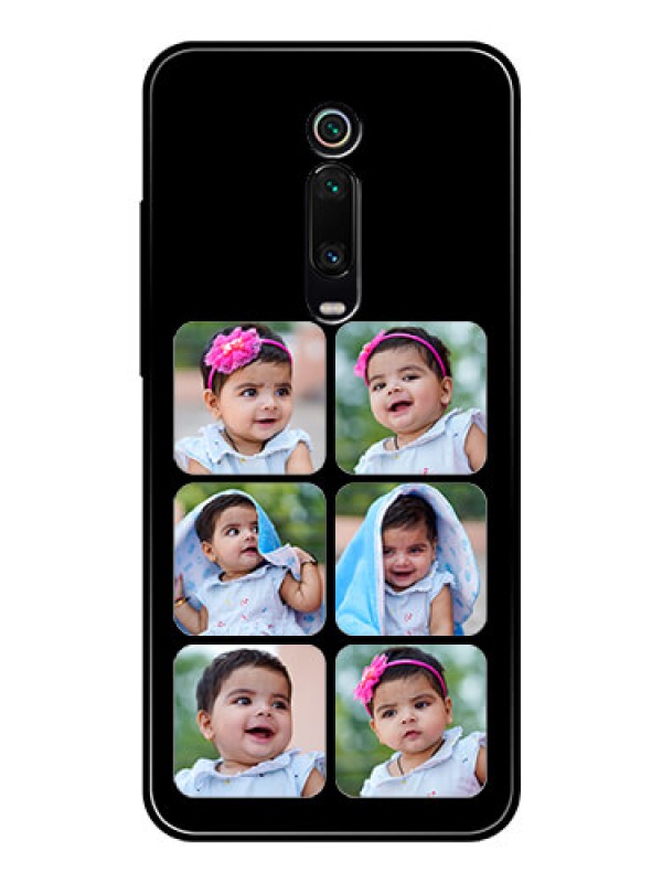 Custom Redmi K20 Photo Printing on Glass Case  - Multiple Pictures Design