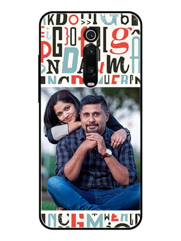 Custom Redmi K20 Personalized Glass Phone Case  - Alphabet Design