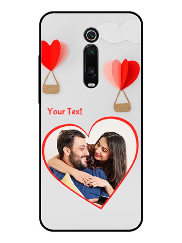 Custom Redmi K20 Custom Glass Mobile Case  - Parachute Love Design