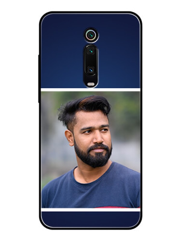 Custom Redmi K20 Personalized Glass Phone Case  - Simple Royal Blue Design
