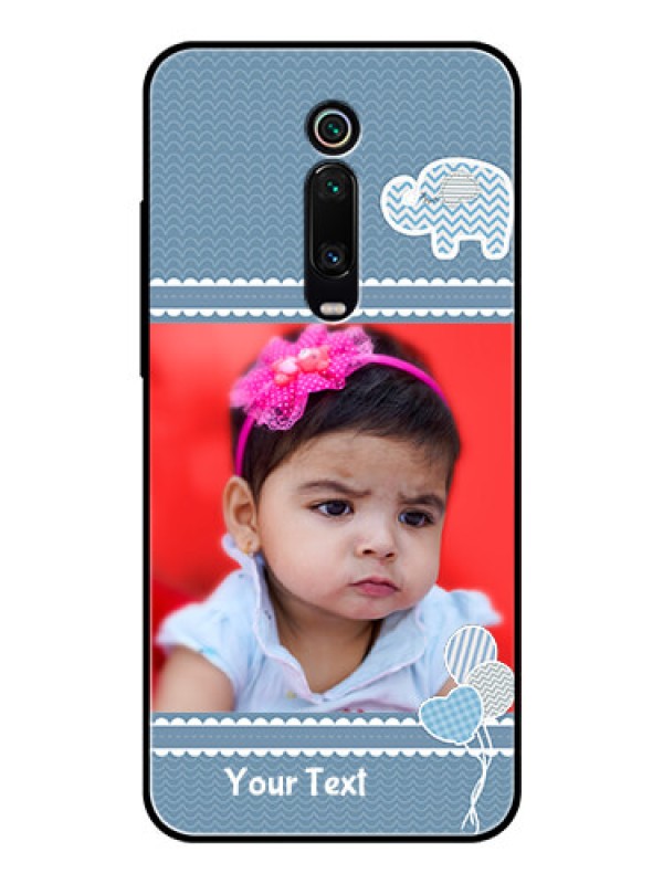 Custom Redmi K20 Photo Printing on Glass Case  - with Kids Pattern Design