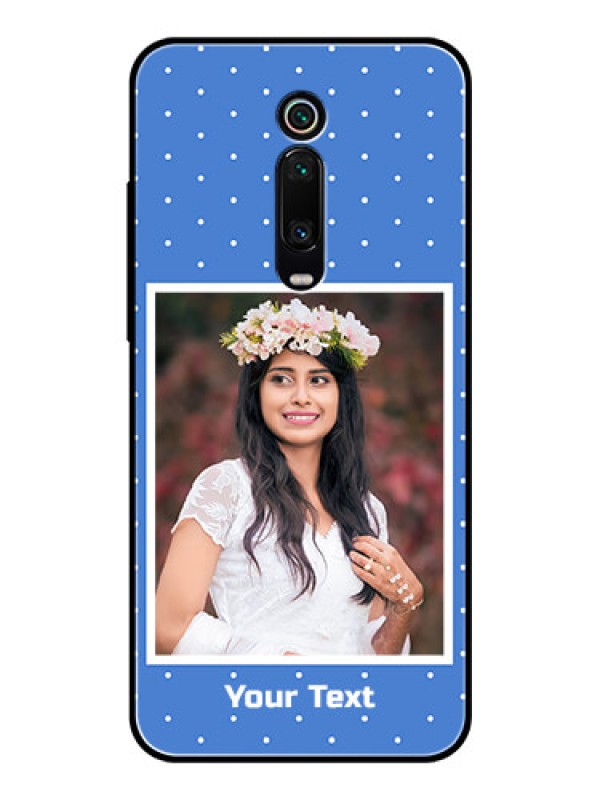 Custom Redmi K20 Photo Printing on Glass Case  - Polka dots design