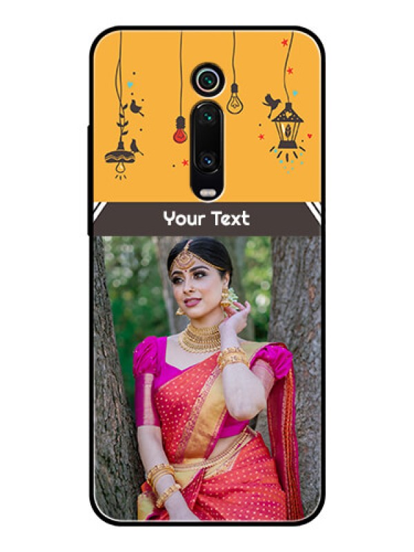 Custom Redmi K20 Custom Glass Mobile Case  - with Family Picture and Icons 