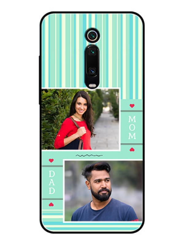 Custom Redmi K20 Custom Glass Phone Case  - Mom & Dad Pic Design