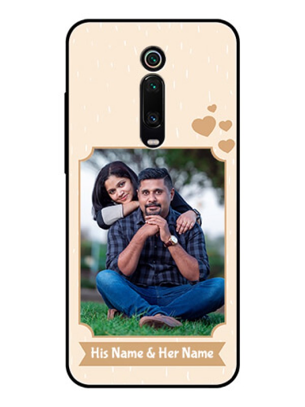 Custom Redmi K20 Custom Glass Phone Case  - with confetti love design 