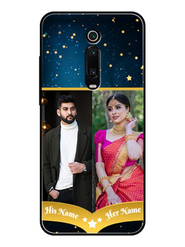 Custom Redmi K20 Custom Glass Phone Case  - Galaxy Stars Backdrop Design