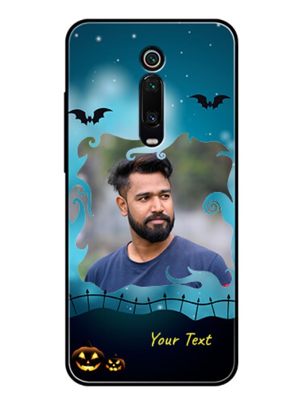 Custom Redmi K20 Custom Glass Phone Case  - Halloween frame design