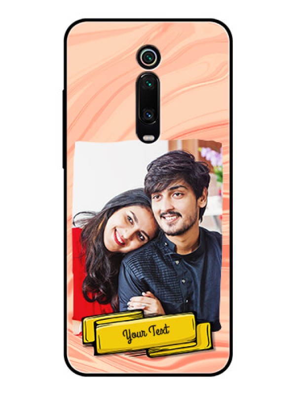 Custom Redmi K20 Personalized Glass Phone Case  - Marble Texture Design