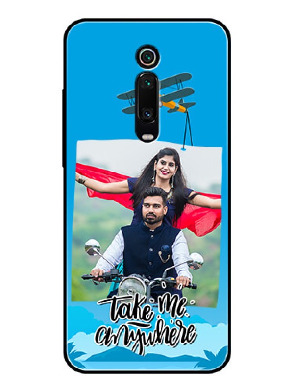 Custom Redmi K20 Custom Glass Mobile Case  - Traveller Design 