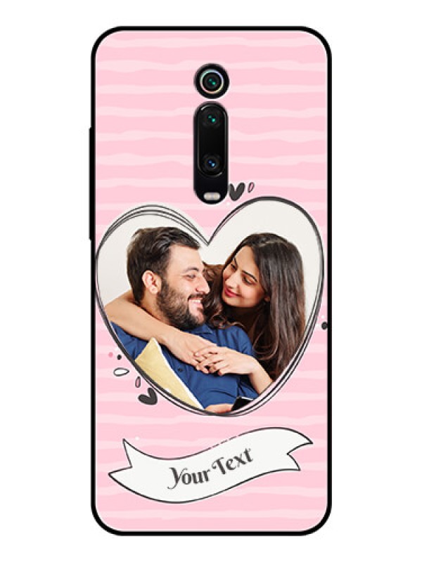 Custom Redmi K20 Custom Glass Phone Case  - Vintage Heart Design