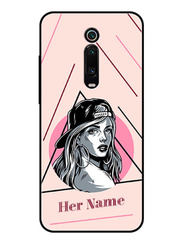 Custom Xiaomi Redmi K20 Personalized Glass Phone Case - Rockstar Girl Design