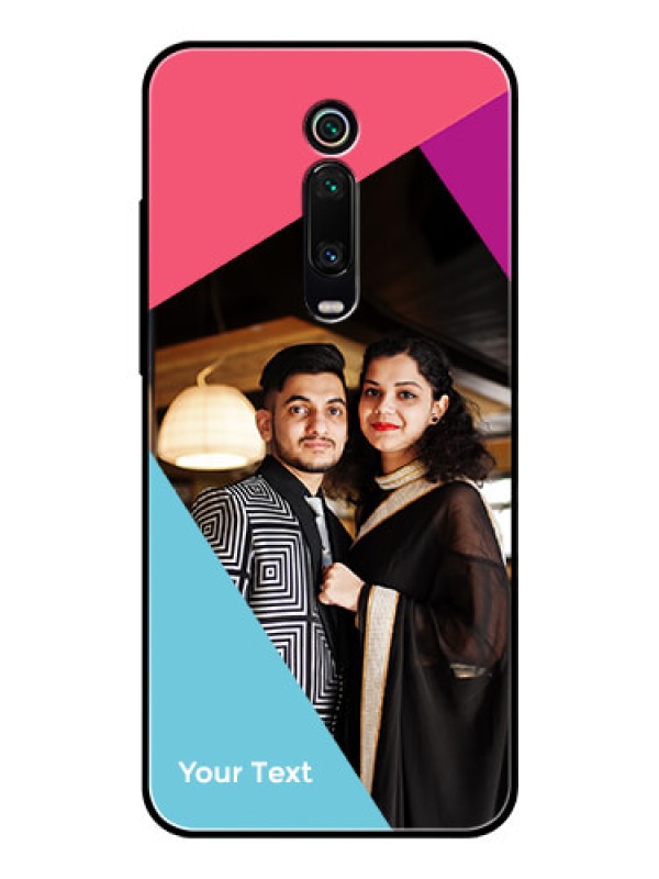 Custom Xiaomi Redmi K20 Custom Glass Mobile Case - Stacked Triple colour Design
