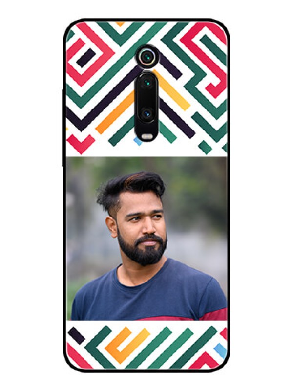 Custom Xiaomi Redmi K20 Personalized Glass Phone Case - Colorful Maze Pattern Design