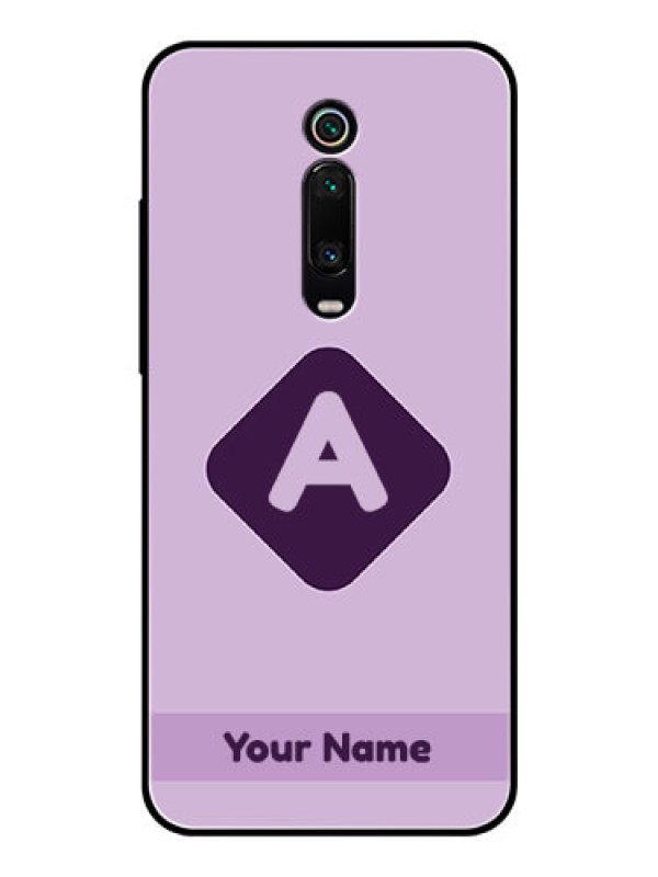 Custom Xiaomi Redmi K20 Custom Glass Mobile Case - Custom Letter in curved badge Design