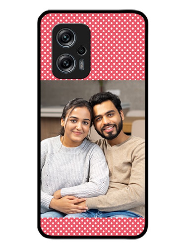 Custom Redmi K50i 5G Custom Glass Phone Case - White Dotted Design
