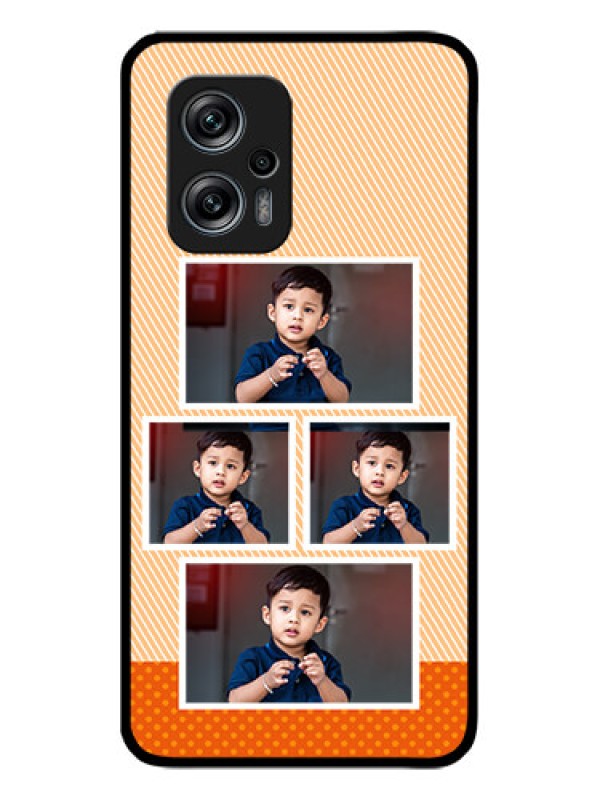 Custom Redmi K50i 5G Photo Printing on Glass Case - Bulk Photos Upload Design