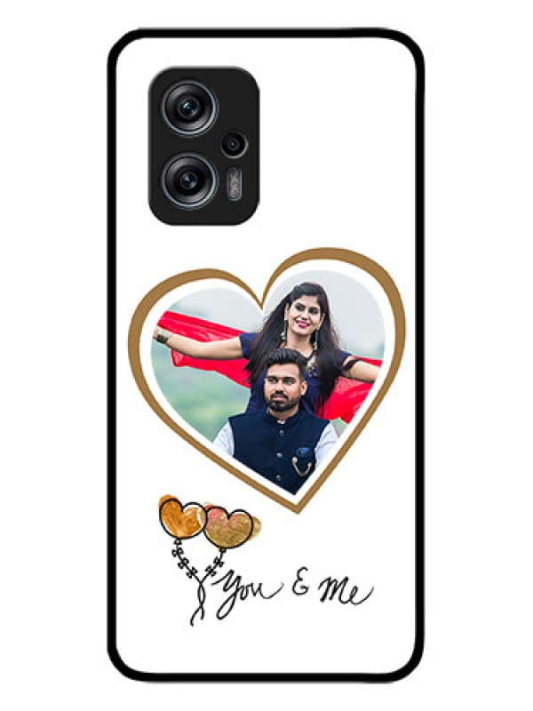 Custom Redmi K50i 5G Custom Glass Mobile Case - You & Me Design