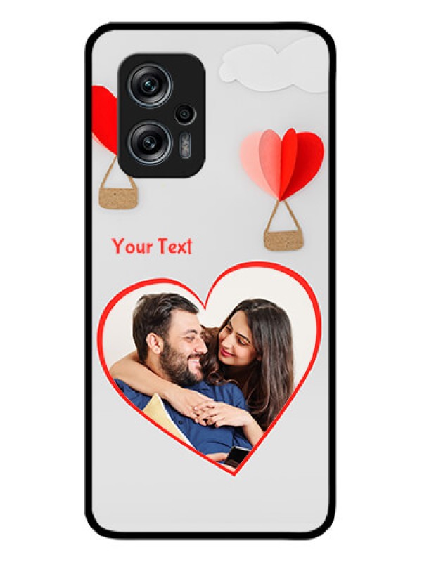 Custom Redmi K50i 5G Custom Glass Mobile Case - Parachute Love Design