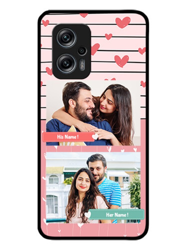 Custom Redmi K50i 5G Custom Glass Mobile Case - Photo with Heart Design