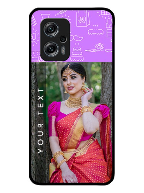 Custom Redmi K50i 5G Custom Glass Mobile Case - Birthday Icons Design