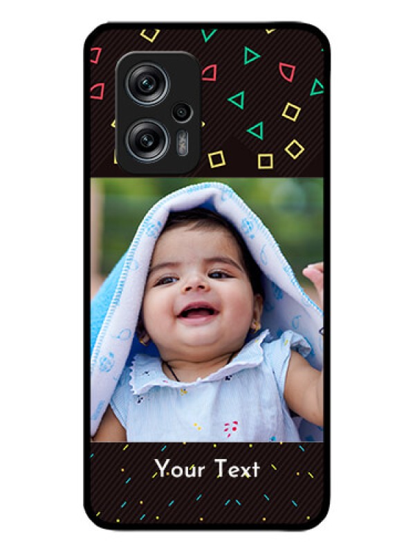 Custom Redmi K50i 5G Custom Glass Phone Case - with confetti birthday design