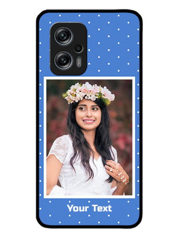 Custom Redmi K50i 5G Photo Printing on Glass Case - Polka dots design