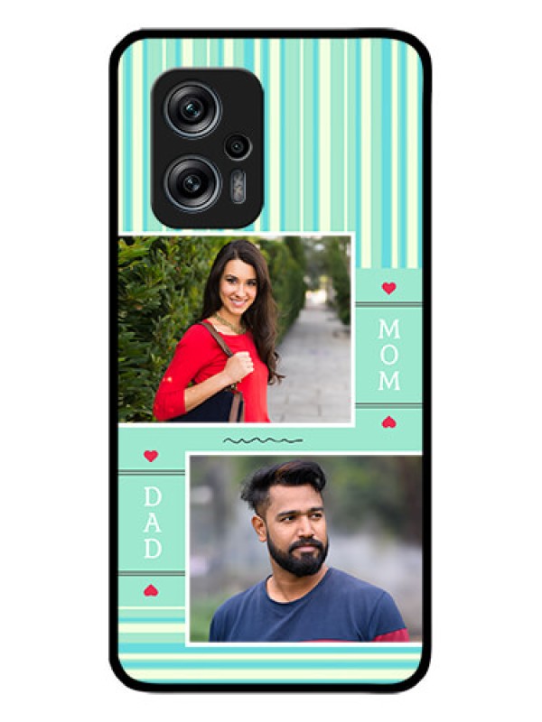 Custom Redmi K50i 5G Custom Glass Phone Case - Mom & Dad Pic Design