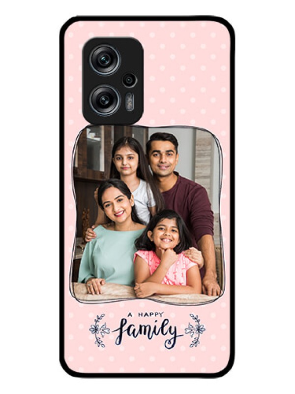 Custom Redmi K50i 5G Custom Glass Phone Case - Family with Dots Design