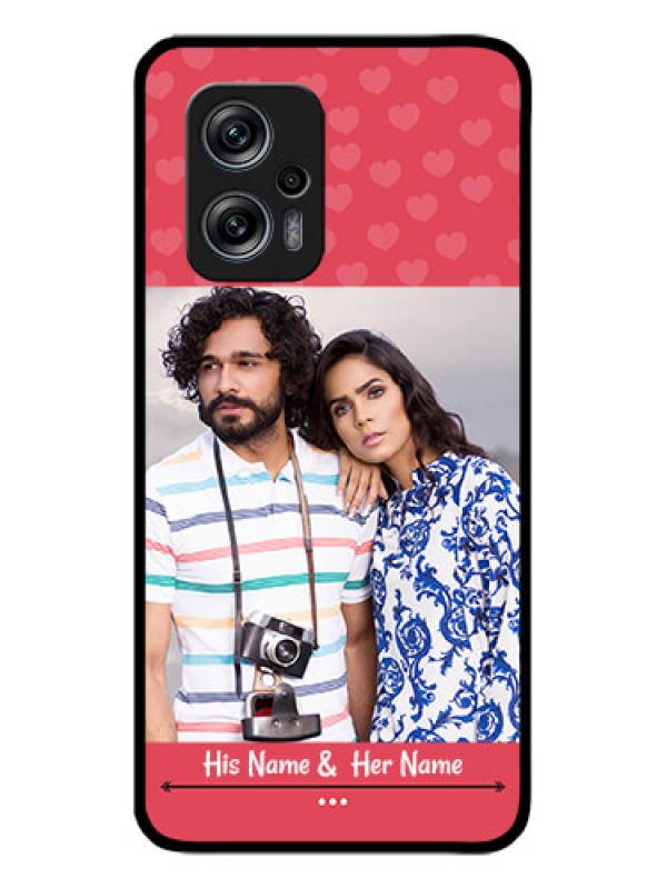 Custom Redmi K50i 5G Photo Printing on Glass Case - Simple Love Design