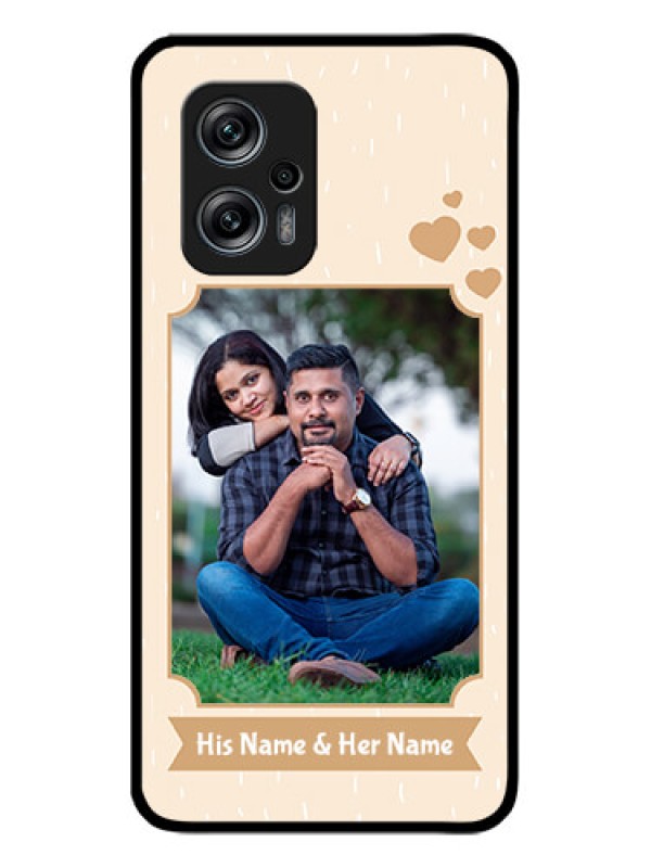 Custom Redmi K50i 5G Custom Glass Phone Case - with confetti love design