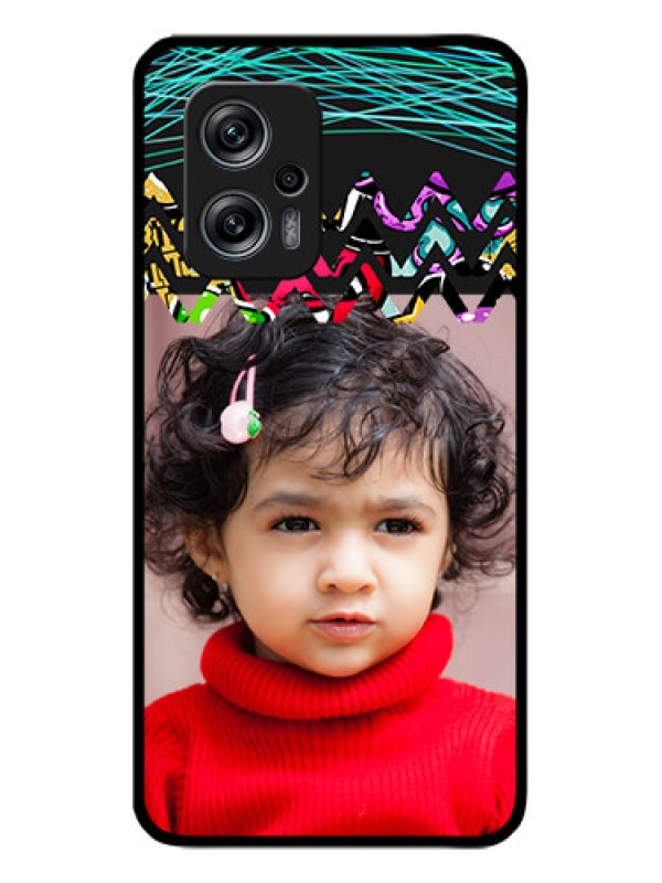 Custom Redmi K50i 5G Personalized Glass Phone Case - Neon Abstract Design
