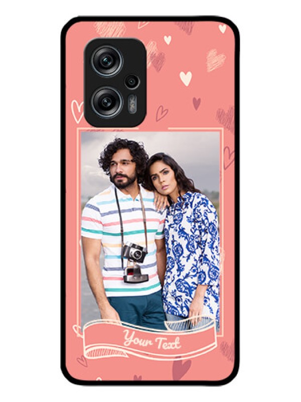 Custom Redmi K50i 5G Custom Glass Phone Case - Love doodle art Design