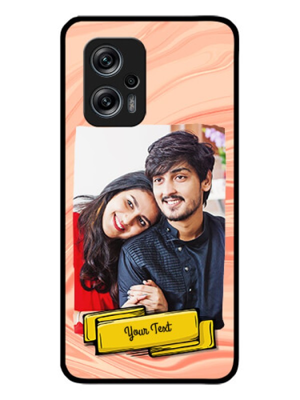 Custom Redmi K50i 5G Personalized Glass Phone Case - Marble Texture Design