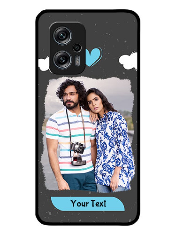 Custom Redmi K50i 5G Custom Glass Phone Case - Splashes with love doodles Design