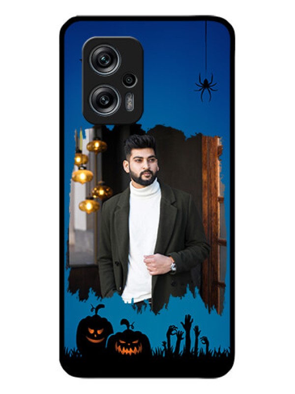 Custom Redmi K50i 5G Photo Printing on Glass Case - with pro Halloween design