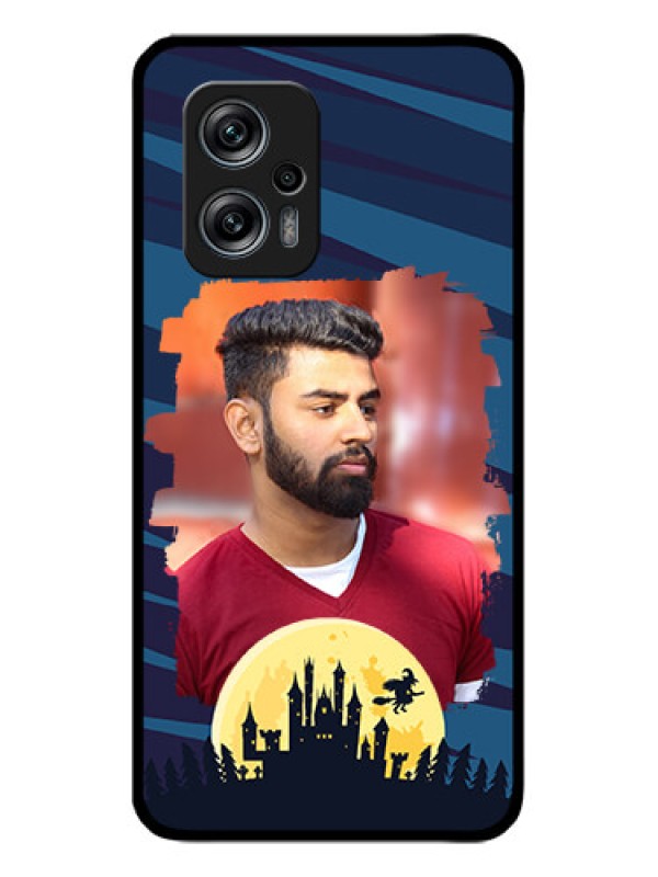 Custom Redmi K50i 5G Photo Printing on Glass Case - Halloween Witch Design