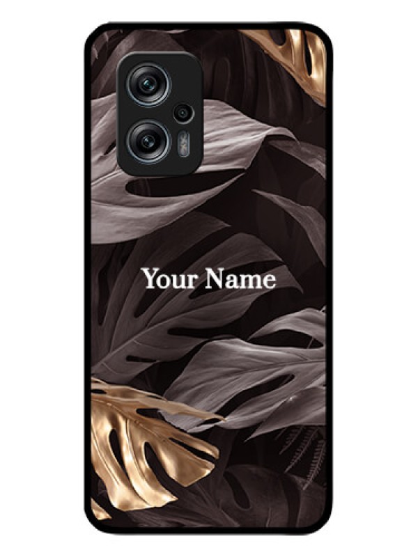 Custom Xiaomi Redmi K50I 5G Personalised Glass Phone Case - Wild Leaves digital paint Design