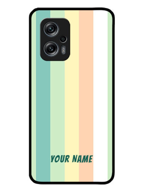 Custom Xiaomi Redmi K50I 5G Photo Printing on Glass Case - Multi-colour Stripes Design