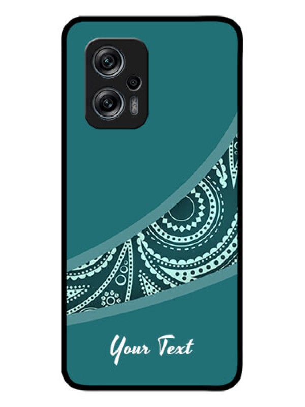 Custom Xiaomi Redmi K50I 5G Photo Printing on Glass Case - semi visible floral Design