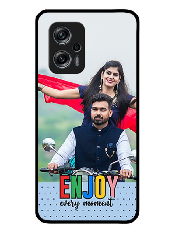 Custom Xiaomi Redmi K50I 5G Photo Printing on Glass Case - Enjoy Every Moment Design