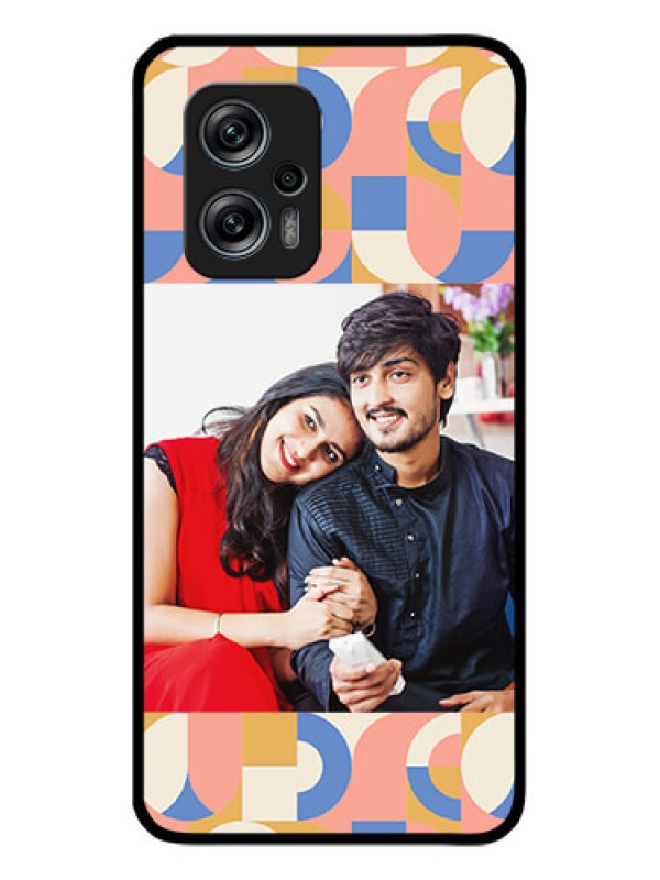 Custom Xiaomi Redmi K50I 5G Photo Printing on Glass Case - Semi-circle Maze Pattern Design