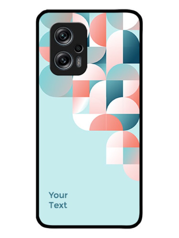 Custom Xiaomi Redmi K50I 5G Custom Glass Phone Case - Stylish Semi-circle Pattern Design