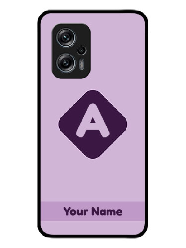 Custom Xiaomi Redmi K50I 5G Custom Glass Mobile Case - Custom Letter in curved badge Design