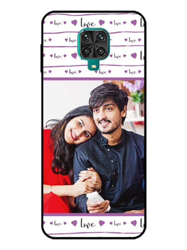 Custom Redmi Note 10 Lite Custom Glass Mobile Case - Couples Heart Design