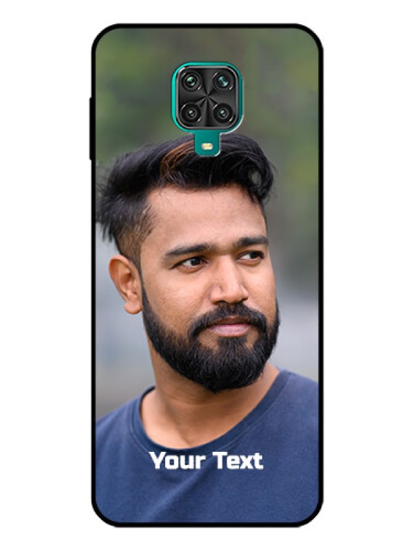 Custom Redmi Note 10 Lite Glass Mobile Cover: Photo with Text