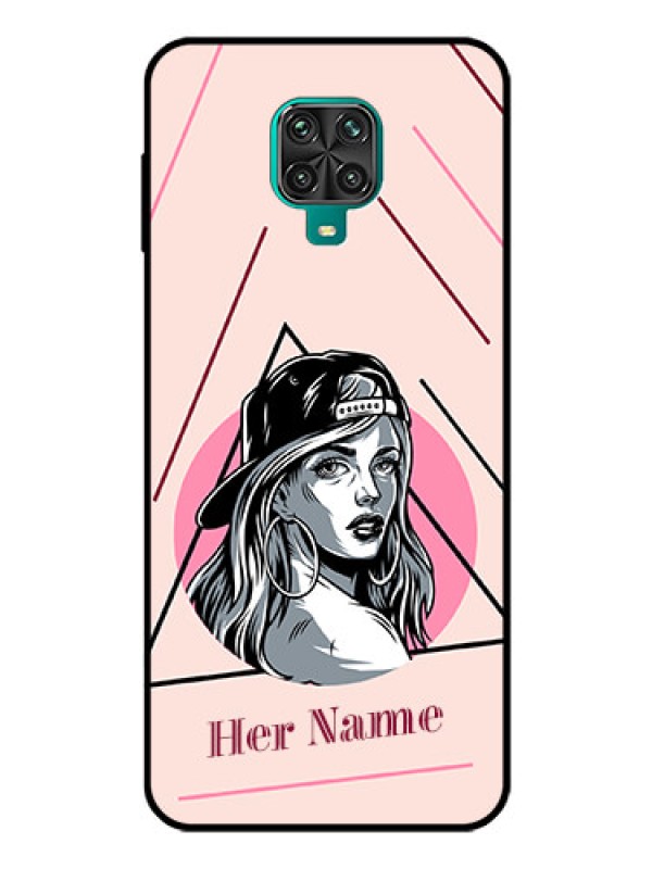 Custom Xiaomi Redmi Note 10 Lite Personalized Glass Phone Case - Rockstar Girl Design