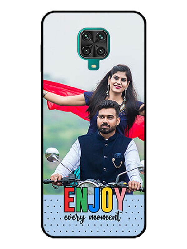 Custom Xiaomi Redmi Note 10 Lite Photo Printing on Glass Case - Enjoy Every Moment Design