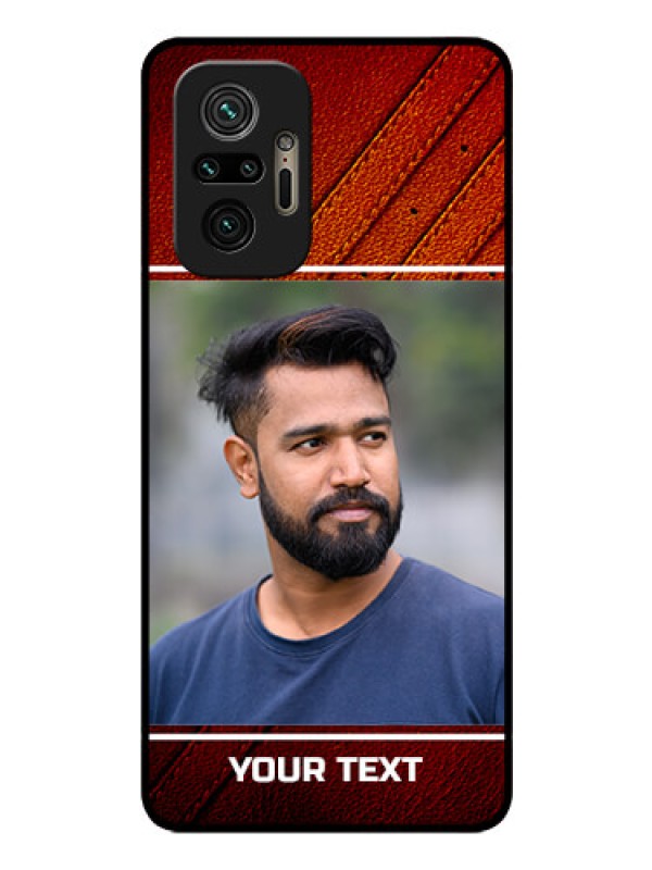 Custom Redmi Note 10 Pro Max Personalized Glass Phone Case - Leather Phone Case Design