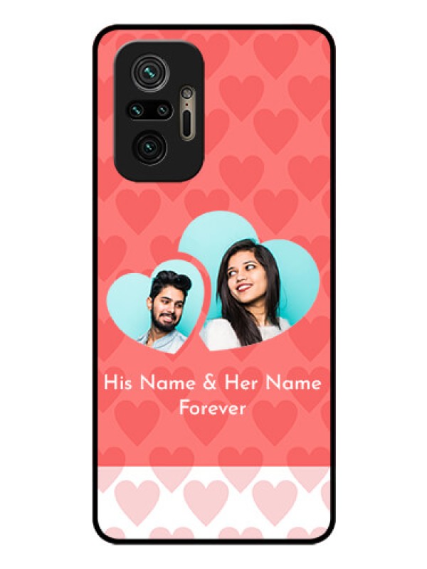 Custom Redmi Note 10 Pro Max Personalized Glass Phone Case - Couple Pic Upload Design